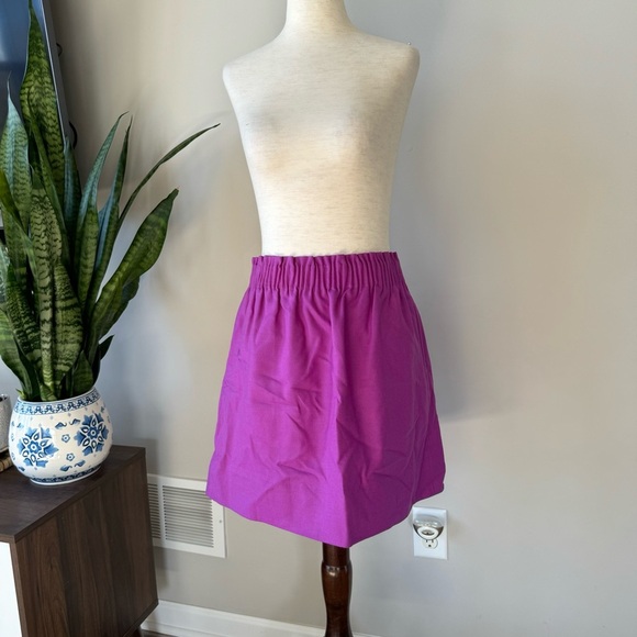 J. Crew Wool Blend Pull-On Sidewalk Skirt - Purple/Pink - Picture 6 of 8